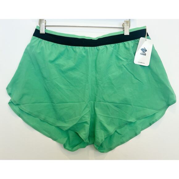 Rabbit Other - Run In Rabbit Shorteez Low Rise Running Shorts Men’s L, Mint Leaf Green 2”